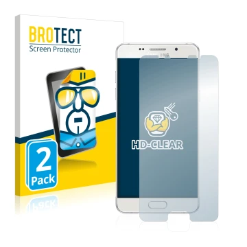 Parte frontale di una confezione del prodotto con il logo del marchio BROTECT. Accanto è raffigurato il dispositivo Samsung Ga