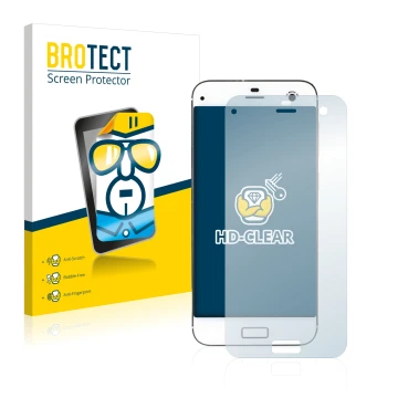 Parte frontale di una confezione del prodotto con il logo del marchio BROTECT. Accanto è raffigurato il dispositivo ZTE Blade 