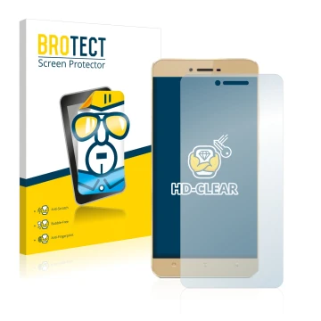 Parte frontale di una confezione del prodotto con il logo del marchio BROTECT. Accanto è raffigurato il dispositivo Allview X3