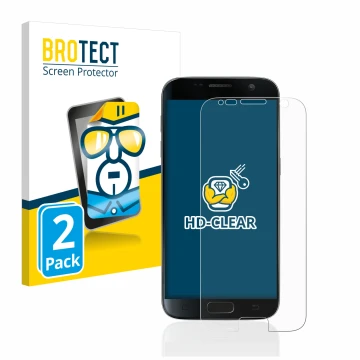 Parte frontale di una confezione del prodotto con il logo del marchio BROTECT. Accanto è raffigurato il dispositivo Samsung Ga