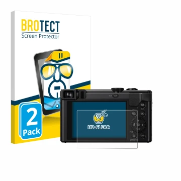 Parte frontale di una confezione del prodotto con il logo del marchio BROTECT. Accanto è raffigurato il dispositivo Panasonic 