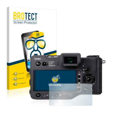 Parte frontale di una confezione del prodotto con il logo del marchio BROTECT. Accanto è raffigurato il dispositivo Sigma SD Q