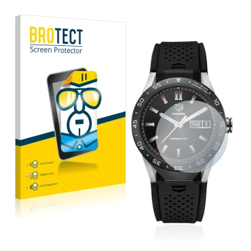 Parte frontale di una confezione del prodotto con il logo del marchio BROTECT. Accanto è raffigurato il dispositivo TAG Heuer 