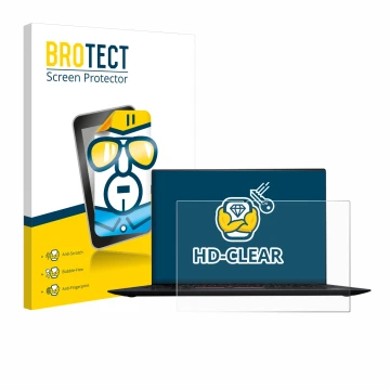 Parte frontale di una confezione del prodotto con il logo del marchio BROTECT. Accanto è raffigurato il dispositivo Lenovo Thi