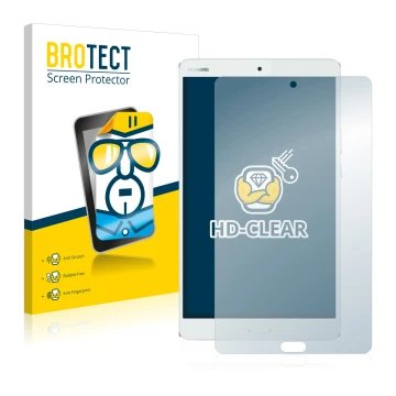 Parte frontale di una confezione del prodotto con il logo del marchio BROTECT. Accanto è raffigurato il dispositivo Huawei Med