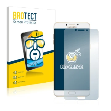Parte frontale di una confezione del prodotto con il logo del marchio BROTECT. Accanto è raffigurato il dispositivo Samsung Ga