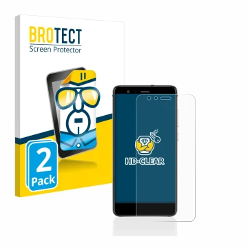 Parte frontale di una confezione del prodotto con il logo del marchio BROTECT. Accanto è raffigurato il dispositivo Huawei P10