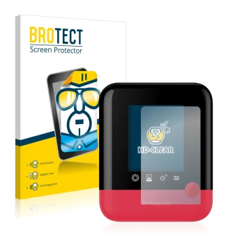 Parte frontale di una confezione del prodotto con il logo del marchio BROTECT. Accanto è raffigurato il dispositivo Polaroid P