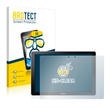Parte frontale di una confezione del prodotto con il logo del marchio BROTECT. Accanto è raffigurato il dispositivo Samsung Ga