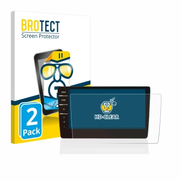 Parte frontale di una confezione del prodotto con il logo del marchio BROTECT. Accanto è raffigurato il dispositivo Volkswagen