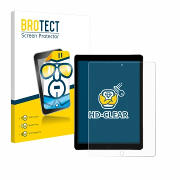 Parte frontale di una confezione del prodotto con il logo del marchio BROTECT. Accanto è raffigurato il dispositivo Apple iPad