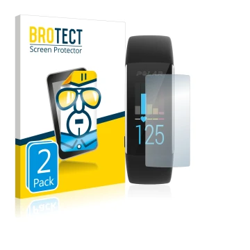 Parte frontale di una confezione del prodotto con il logo del marchio BROTECT. Accanto è raffigurato il dispositivo Polar A370