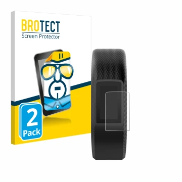 Parte frontale di una confezione del prodotto con il logo del marchio BROTECT. Accanto è raffigurato il dispositivo Garmin Viv