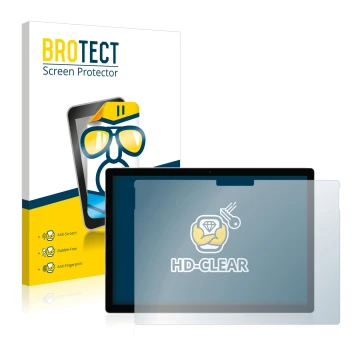 Parte frontale di una confezione del prodotto con il logo del marchio BROTECT. Accanto è raffigurato il dispositivo Microsoft 