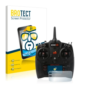 Parte frontale di una confezione del prodotto con il logo del marchio BROTECT. Accanto è raffigurato il dispositivo Spektrum D