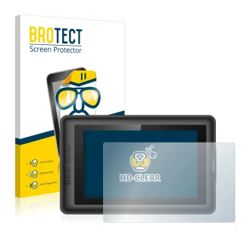 Parte frontale di una confezione del prodotto con il logo del marchio BROTECT. Accanto è raffigurato il dispositivo XP-Pen Art