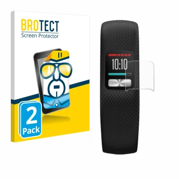 Parte frontale di una confezione del prodotto con il logo del marchio BROTECT. Accanto è raffigurato il dispositivo Garmin Viv