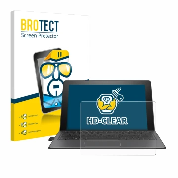 Parte frontale di una confezione del prodotto con il logo del marchio BROTECT. Accanto è raffigurato il dispositivo HP Pro x2 