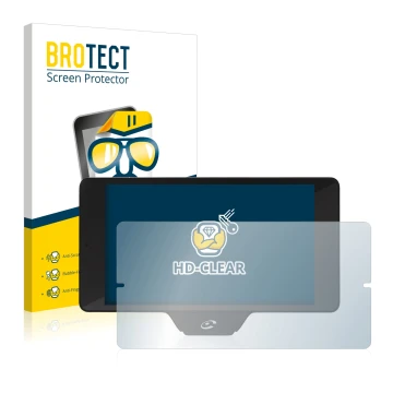 Parte frontale di una confezione del prodotto con il logo del marchio BROTECT. Accanto è raffigurato il dispositivo Coyote Nav