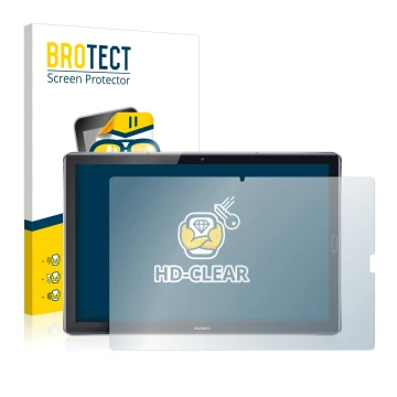 Parte frontale di una confezione del prodotto con il logo del marchio BROTECT. Accanto è raffigurato il dispositivo Huawei Med