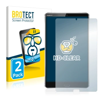 Parte frontale di una confezione del prodotto con il logo del marchio BROTECT. Accanto è raffigurato il dispositivo Huawei Med