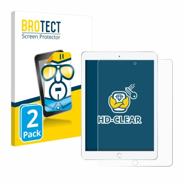 Parte frontale di una confezione del prodotto con il logo del marchio BROTECT. Accanto è raffigurato il dispositivo Apple iPad