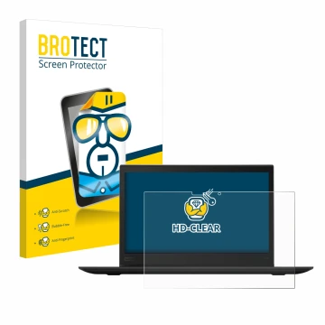 Parte frontale di una confezione del prodotto con il logo del marchio BROTECT. Accanto è raffigurato il dispositivo Lenovo Thi