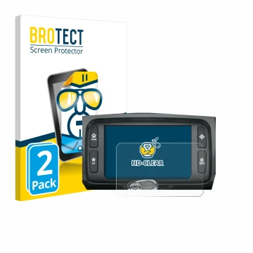 Parte frontale di una confezione del prodotto con il logo del marchio BROTECT. Accanto è raffigurato il dispositivo Harley Dav