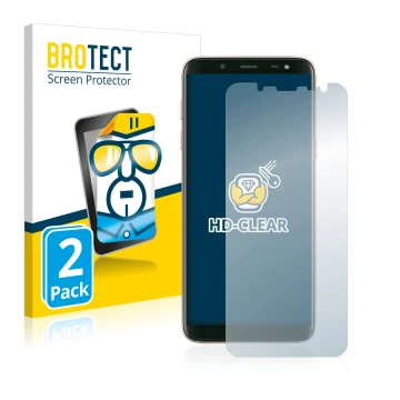 Parte frontale di una confezione del prodotto con il logo del marchio BROTECT. Accanto è raffigurato il dispositivo Samsung Ga