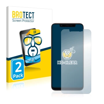 Parte frontale di una confezione del prodotto con il logo del marchio BROTECT. Accanto è raffigurato il dispositivo Xiaomi Mi 