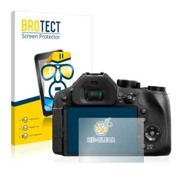 Parte frontale di una confezione del prodotto con il logo del marchio BROTECT. Accanto è raffigurato il dispositivo Panasonic 