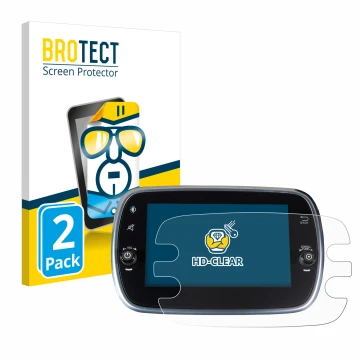 Parte frontale di una confezione del prodotto con il logo del marchio BROTECT. Accanto è raffigurato il dispositivo Fiat 500X 