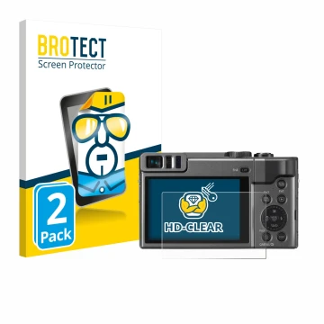 Parte frontale di una confezione del prodotto con il logo del marchio BROTECT. Accanto è raffigurato il dispositivo Panasonic 