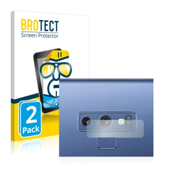 Parte frontale di una confezione del prodotto con il logo del marchio BROTECT. Accanto è raffigurato il dispositivo Samsung Ga