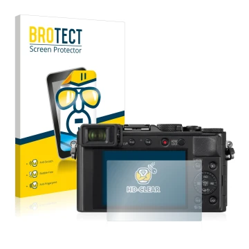 Parte frontale di una confezione del prodotto con il logo del marchio BROTECT. Accanto è raffigurato il dispositivo Panasonic 