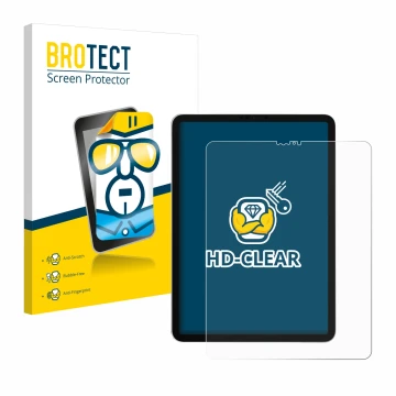 Parte frontale di una confezione del prodotto con il logo del marchio BROTECT. Accanto è raffigurato il dispositivo Apple iPad