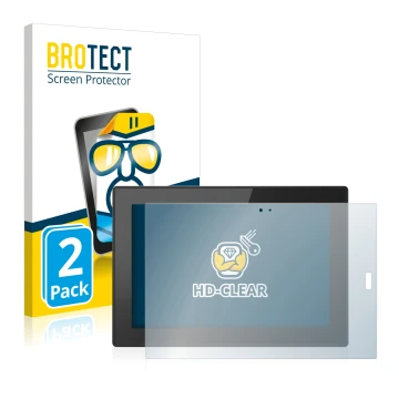 Parte frontale di una confezione del prodotto con il logo del marchio BROTECT. Accanto è raffigurato il dispositivo Lenovo Tab