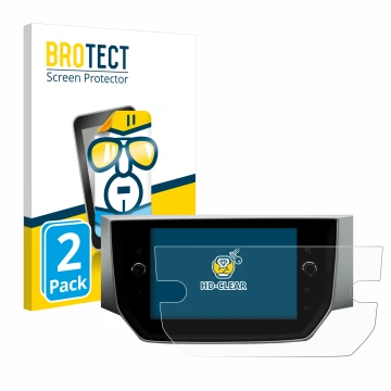 Parte frontale di una confezione del prodotto con il logo del marchio BROTECT. Accanto è raffigurato il dispositivo Seat Ibiza