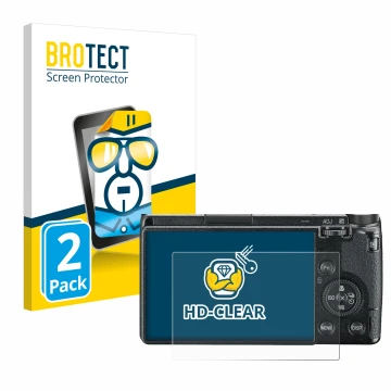 Parte frontale di una confezione del prodotto con il logo del marchio BROTECT. Accanto è raffigurato il dispositivo Ricoh GR I