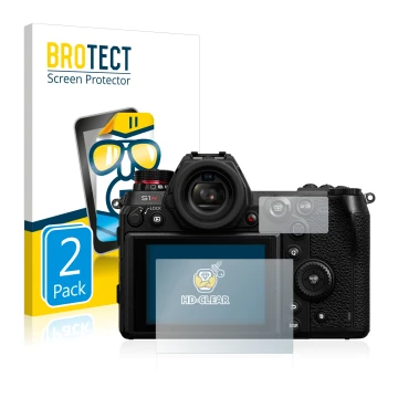 Parte frontale di una confezione del prodotto con il logo del marchio BROTECT. Accanto è raffigurato il dispositivo Panasonic 