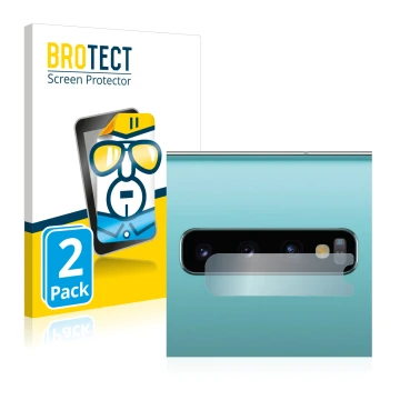 Parte frontale di una confezione del prodotto con il logo del marchio BROTECT. Accanto è raffigurato il dispositivo Samsung Ga