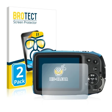 Parte frontale di una confezione del prodotto con il logo del marchio BROTECT. Accanto è raffigurato il dispositivo Fujifilm F