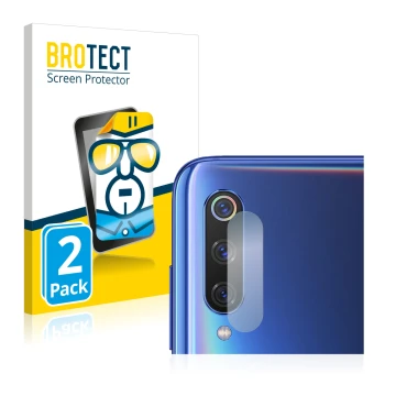 Parte frontale di una confezione del prodotto con il logo del marchio BROTECT. Accanto è raffigurato il dispositivo Xiaomi Mi 