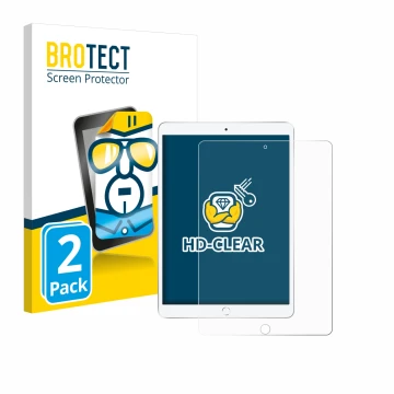 Parte frontale di una confezione del prodotto con il logo del marchio BROTECT. Accanto è raffigurato il dispositivo Apple iPad