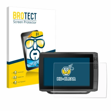 Parte frontale di una confezione del prodotto con il logo del marchio BROTECT. Accanto è raffigurato il dispositivo Garmin ECH