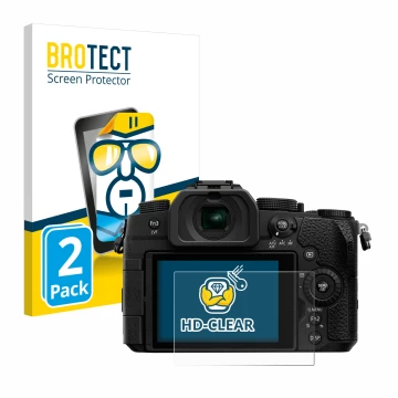 Parte frontale di una confezione del prodotto con il logo del marchio BROTECT. Accanto è raffigurato il dispositivo Panasonic 