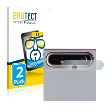 Parte frontale di una confezione del prodotto con il logo del marchio BROTECT. Accanto è raffigurato il dispositivo Samsung Ga