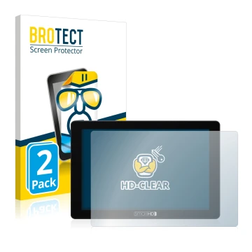 Parte frontale di una confezione del prodotto con il logo del marchio BROTECT. Accanto è raffigurato il dispositivo SmallHD 70