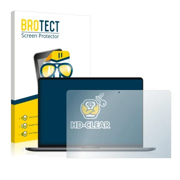 Parte frontale di una confezione del prodotto con il logo del marchio BROTECT. Accanto è raffigurato il dispositivo Apple MacB