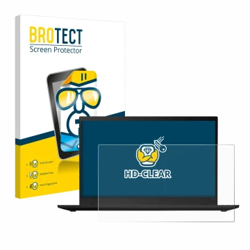 Parte frontale di una confezione del prodotto con il logo del marchio BROTECT. Accanto è raffigurato il dispositivo Lenovo Thi